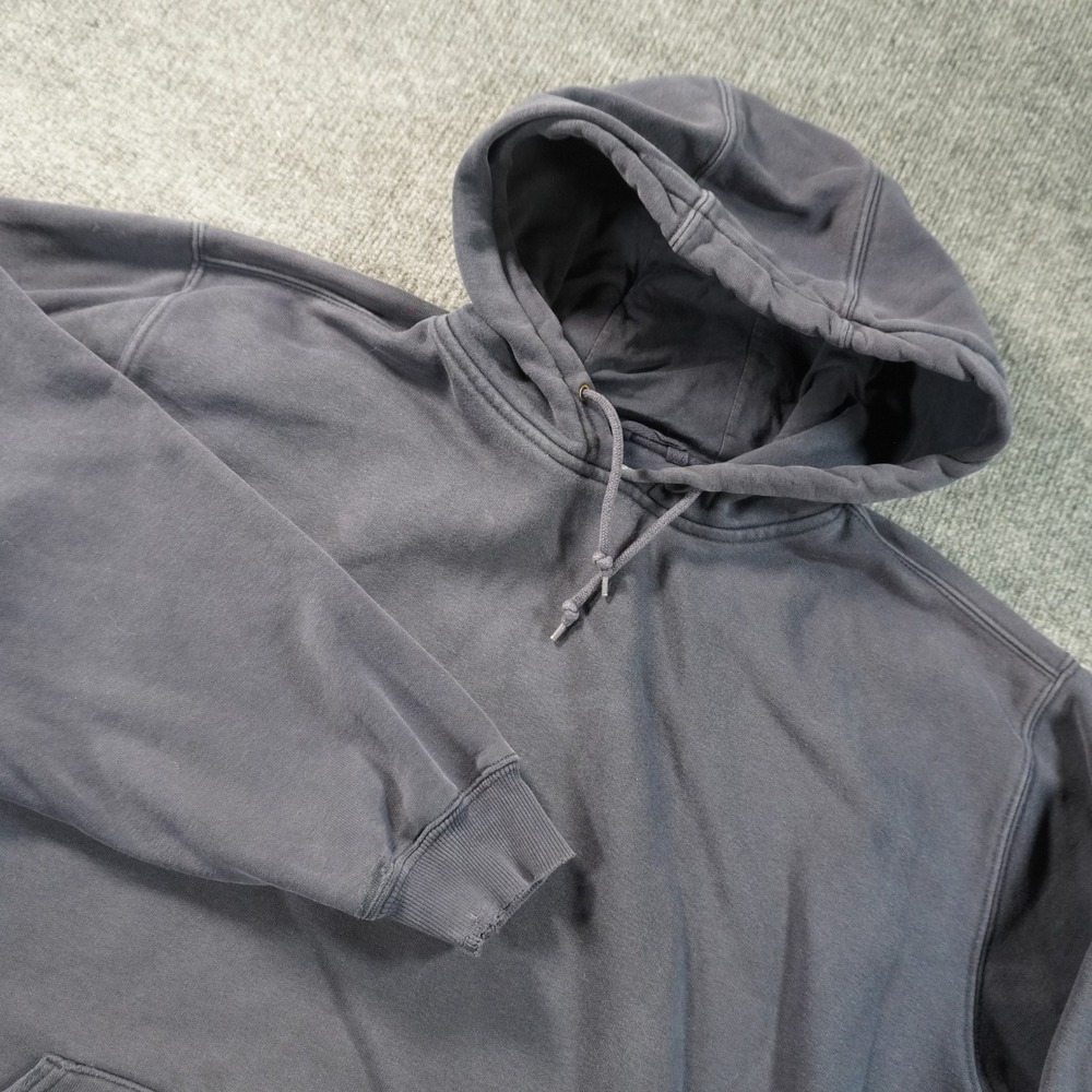 Carhartt Hoodie Mens XL Tall Charcoal Grey Distressed Pullover Workwear Sweater
